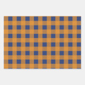 Herbst Orange Kariertes Muster Geschenkpapier Set (Vorderseite 2)