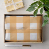 Herbst Orange Kariertes Muster Seidenpapier (Geschenk)