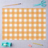 Herbst Orange Kariertes Muster Seidenpapier (Basteln)