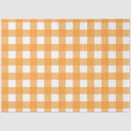 Herbst Orange Kariertes Muster Seidenpapier