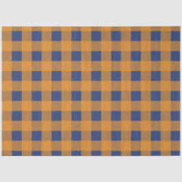 Herbst Orange Kariertes Muster Seidenpapier