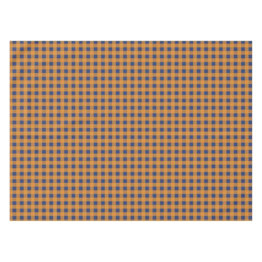 Herbst Orange Kariertes Muster Tischdecke (Vorderseite (Horizontal))