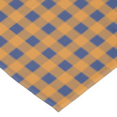 Herbst Orange Kariertes Muster Tischdecke (Schrägansicht)