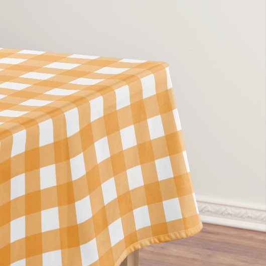 Herbst Orange Kariertes Muster Tischdecke (Beispiel)