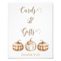 Herbst-Orange-Kürbis-Baby-Shower-Schild