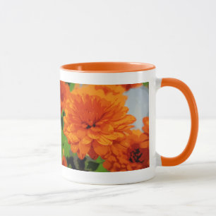 Herbst Orange Mums Trinkbecher Tasse
