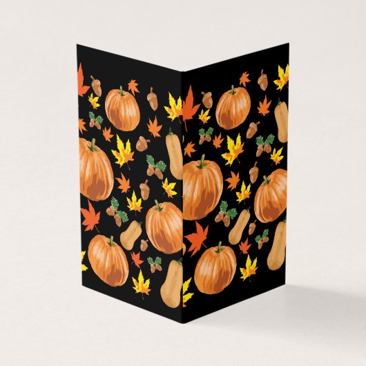 Herbst Orange Pumpkin Fall Pattern (Vorderseite)