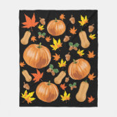 Herbst Orange Pumpkin Fall Pattern Fleecedecke (Vorderseite)
