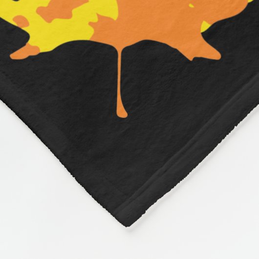 Herbst Orange Pumpkin Fall Pattern Fleecedecke (Ecke)