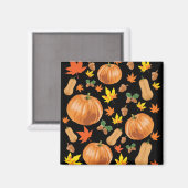 Herbst Orange Pumpkin Fall Pattern Magnet (Vorderseite/Rückseite)