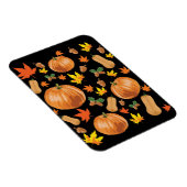 Herbst Orange Pumpkin Fall Pattern Magnet (Rechte Seite)