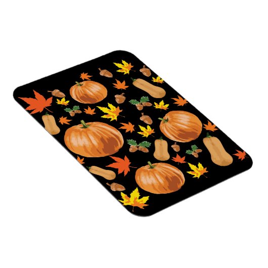 Herbst Orange Pumpkin Fall Pattern Magnet (Rechte Seite)