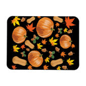 Herbst Orange Pumpkin Fall Pattern Magnet (Horizontal)