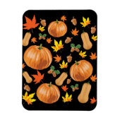 Herbst Orange Pumpkin Fall Pattern Magnet (Vertikal)