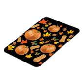 Herbst Orange Pumpkin Fall Pattern Magnet (Linke Seite)