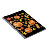 Herbst Orange Pumpkin Fall Pattern Notizblock (Rechte Seite)