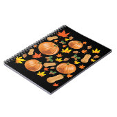 Herbst Orange Pumpkin Fall Pattern Notizblock (Linke Seite)