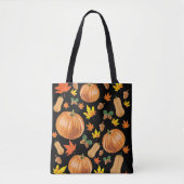 Herbst Orange Pumpkin Fall Pattern Tasche (Vorderseite)