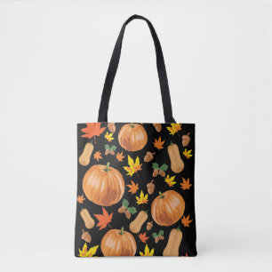 Herbst Orange Pumpkin Fall Pattern Tasche