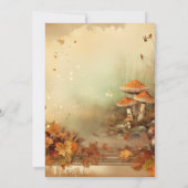 Herbst Orange Tree Mushroom Wedding Celebration Einladung (Rückseite)