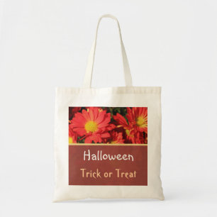 Herbst orangefarbene Margeritenblumen Halloween-Sü Tragetasche