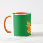 Herbst Orangen Ahornblatt grün Tasse (Links)