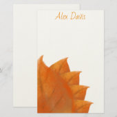 Herbst-Orangen-Blätter Schreibwarenpapier Briefpapier (Vorne/Hinten)