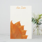 Herbst-Orangen-Blätter Schreibwarenpapier Briefpapier (Stehend Vorderseite)