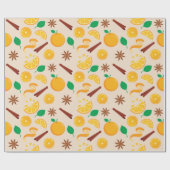 Herbst-Orangen und Zimt-Sticks naher Fall Geschenkpapier (Flach)
