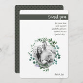 Herbst Oval Kranz Vielen Dank Dankeskarte (Vorne/Hinten)