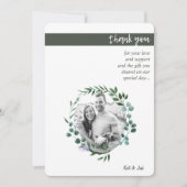 Herbst Oval Kranz Vielen Dank Dankeskarte (Vorderseite)