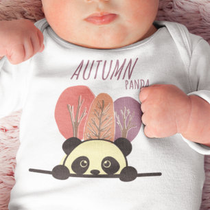 Herbst-Panda Baby Strampler
