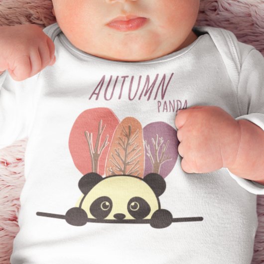 Herbst-Panda Baby Strampler