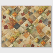 Herbst-Papiercollage 02 Geschenkpapier (Flach)