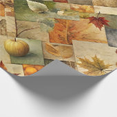 Herbst-Papiercollage 02 Geschenkpapier (Ecke)
