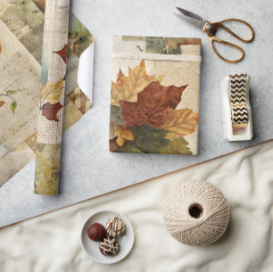 Herbst-Papiercollage 03 Geschenkpapier