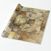 Herbst-Papiercollage Geschenkpapier (Ungerollt)