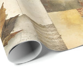 Herbst-Papiercollage Geschenkpapier (Rolleneckpunkt)