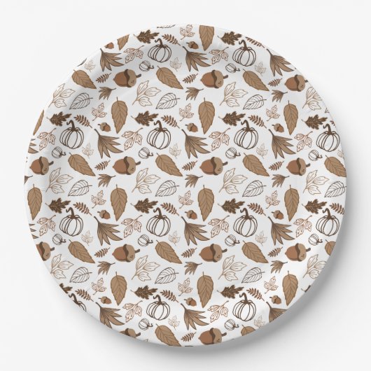 Herbst Pappteller (Vorderseite)