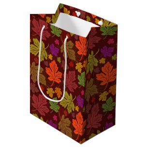 Herbst-Party-Ahorn-Blatt-Muster Mittlere Geschenktüte