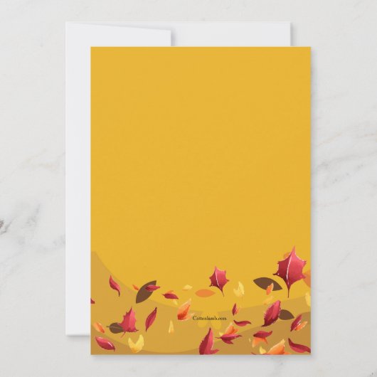 Herbst Party Geburtstag Einladung (Rückseite)