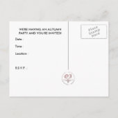 Herbst-Party: Geisterbaum Einladungspostkarte (Rückseite)