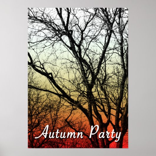 Herbst-Party: Geisterbaum Poster (Vorne)