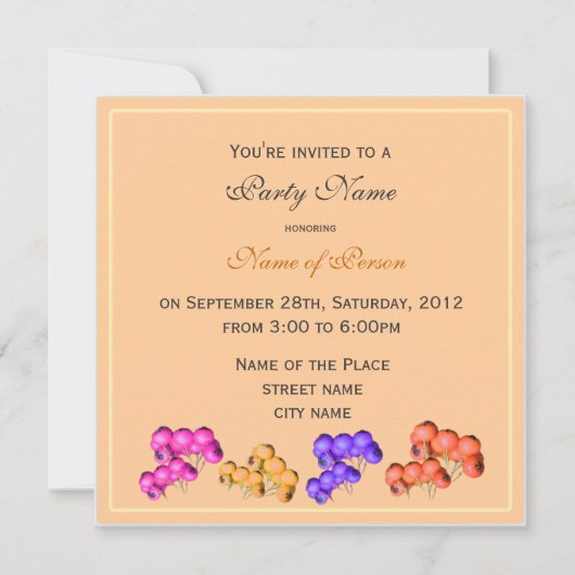 Herbst-Partys Einladung (Vorderseite)