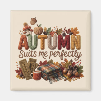 Herbst passt perfekt zu mir-Yarn Art Magnet