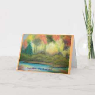Herbst-Pastell-Landschaft Feiertagskarte