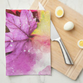 Herbst pastellfarbene Ahornblätterfarbe elegant He Geschirrtuch (Viertel Falte)