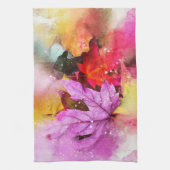 Herbst pastellfarbene Ahornblätterfarbe elegant He Geschirrtuch (Vertikal)