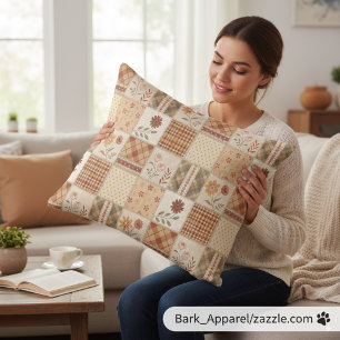 Herbst-Patchwork-Blumenbettwäsche & Kissenbezug