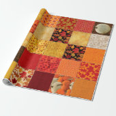 Herbst-Patchwork Geschenkpapier (Ungerollt)